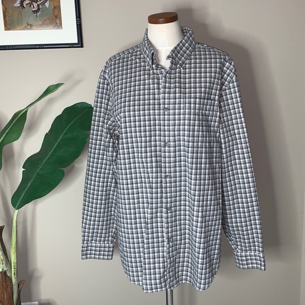 Eddie Bauer Relaxed Fit Plaid Button Down Lightweight Flannel Shirt, Men’s L